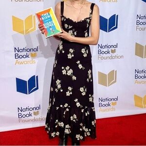 Reformation Black Floral Dress 0